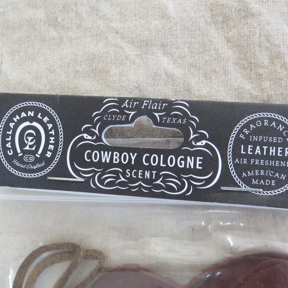 NEW Air Flair Callahan Leather Car Air Freshener - Cowboy Cologne - Cowboy Hat - Picture 6 of 8